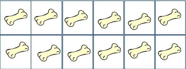 Раздаточный материал косточки для собачек