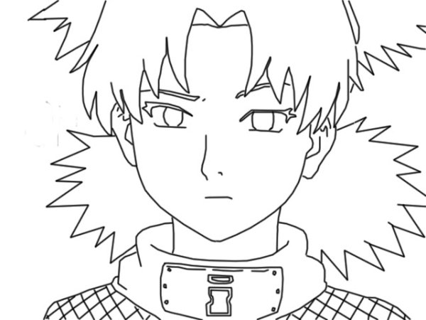 Раскраска Наруто Темари