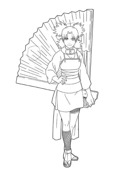 Раскраска Темари из Наруто