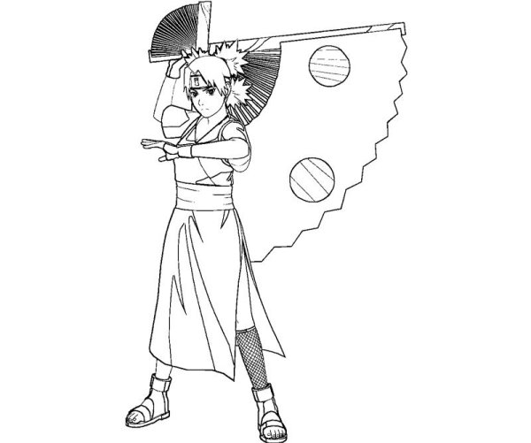 Раскраска Наруто Темари