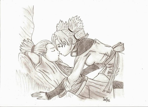 Шикамару и Темари для срисовки