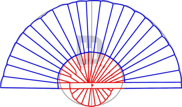 Рисование японского веера