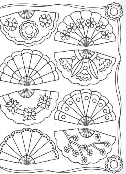 Веер для раскрашивания