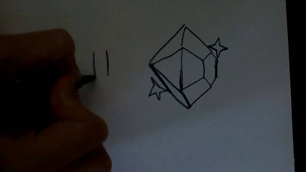 Как нарисовать Рубин поэтапно похоже на настоящий