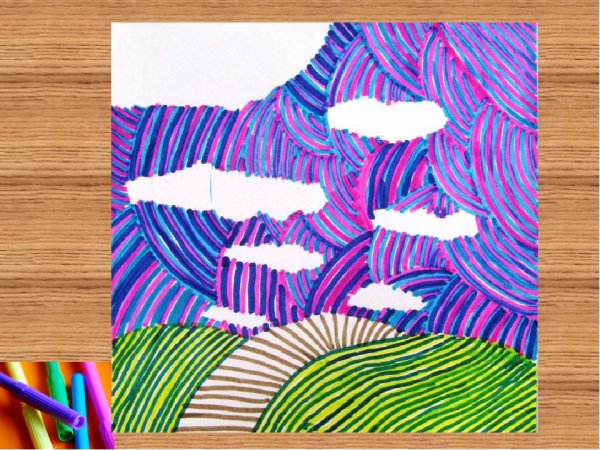 Необычные техники рисования для детей фломастерами