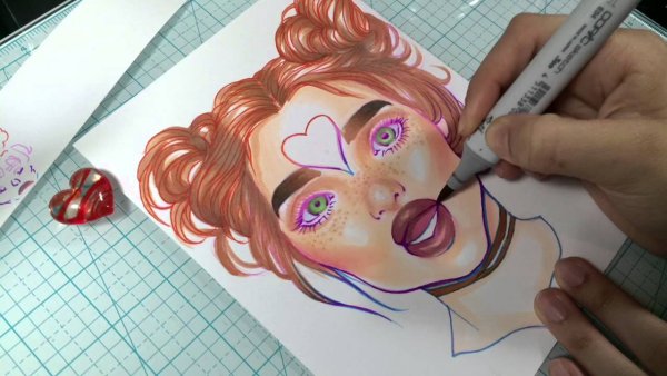 Рисунки профессиональными фломастерами