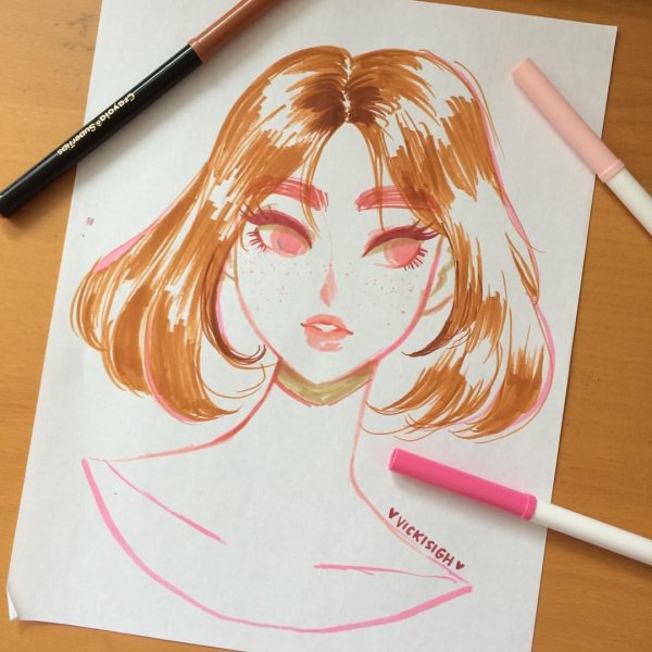 Рисование фломастерами легкие