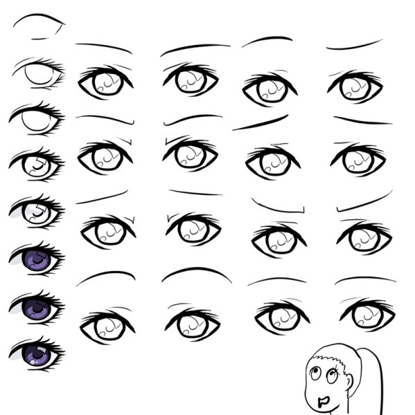 Легкий стиль рисования глаз