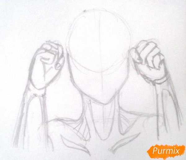 Женская особь атака титанов карандашом