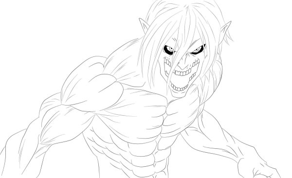 Атака титанов Титан Эрена раскраска