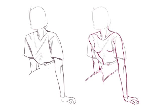 Позы для рисования по пояс