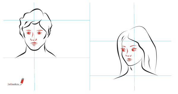 Схема рисования человека