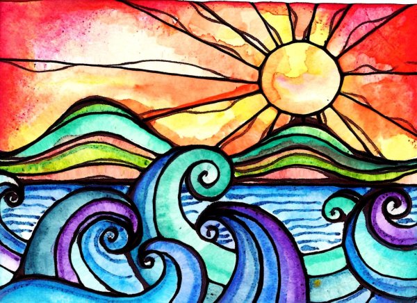 Абстракция карандашом