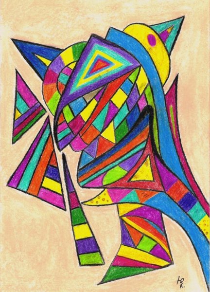 Абстракция карандашом