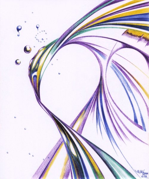 Абстракция карандашом