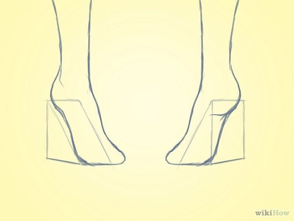 Nohy na podpatcích pro kreslení