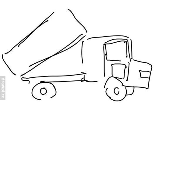 Самосвал рисунок карандашом