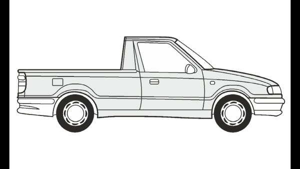 Лёгкий рисунок пикапа