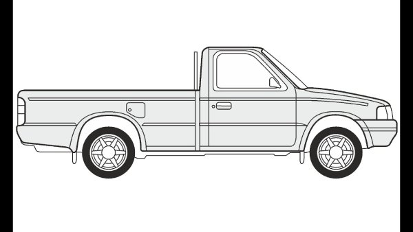 Рисование машинки для детей пикап
