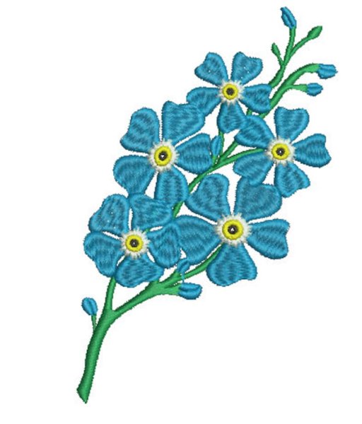 Детский рисунок незабудки