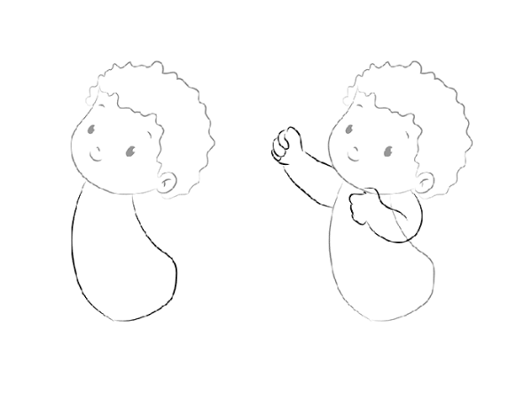 Купидон рисунок карандашом поэтапно