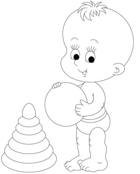 Пупсик раскраска для детей