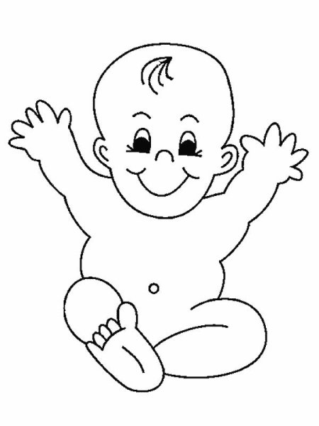 Малыш раскраска для детей