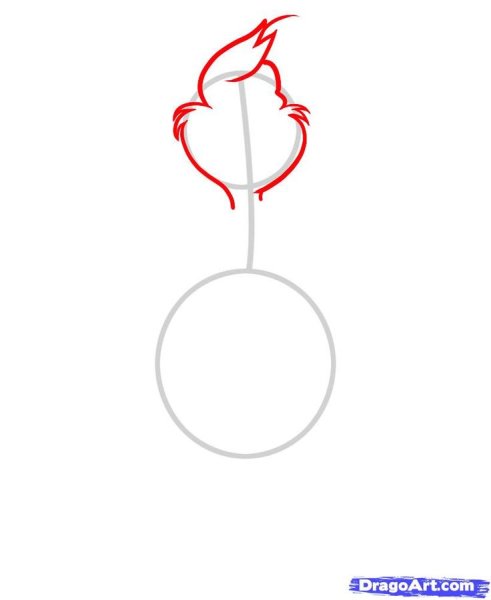 Поэтапное рисование Гринча