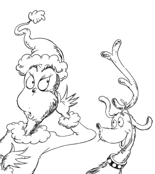 Антистресс раскраска Гринч