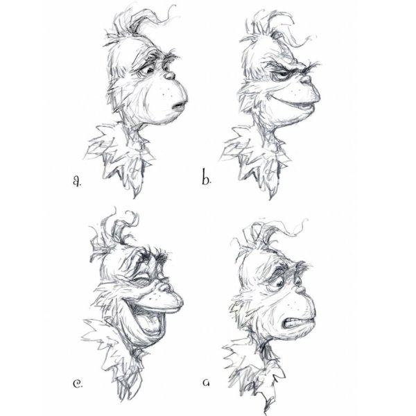Гринч тату эскиз