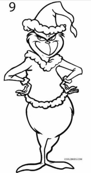 Гринч в полный рост чб