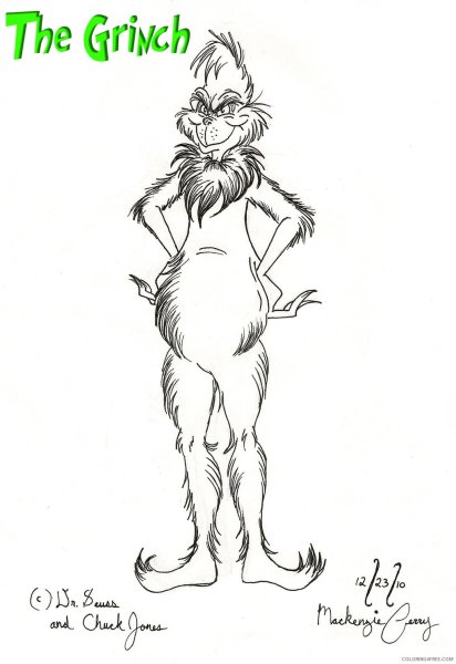 Мистер Гринч раскраска