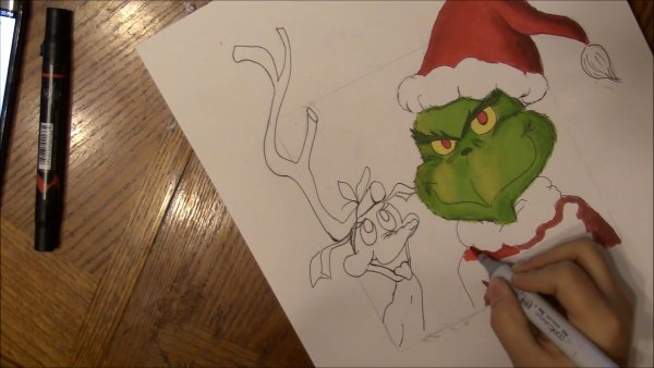Гринч фломастерами