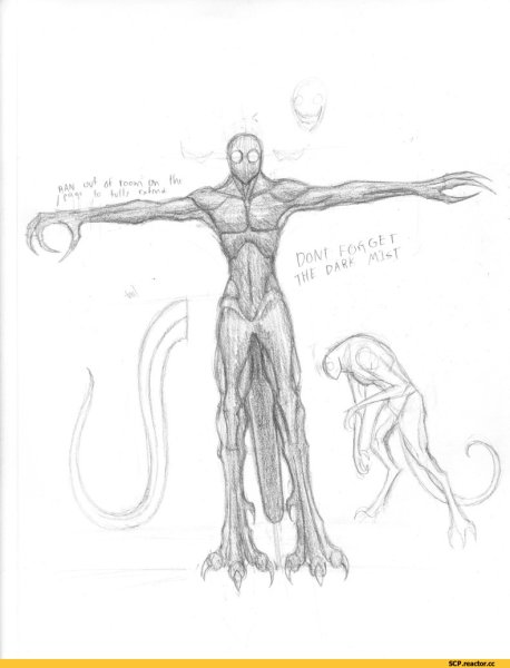 SCP 682 Неуязвимая рептилия карандашом