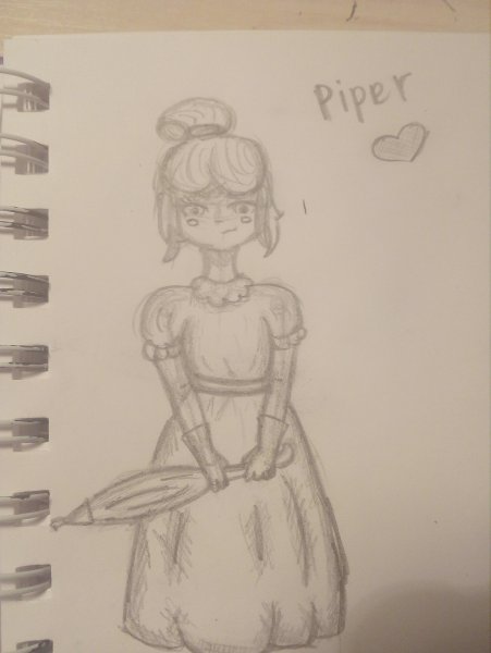 Пайпер рисунок карандашом