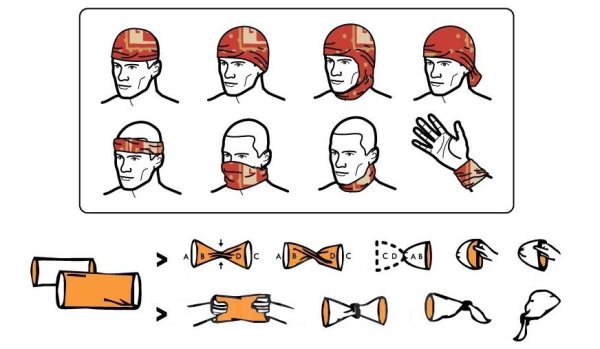 Сложить бандану