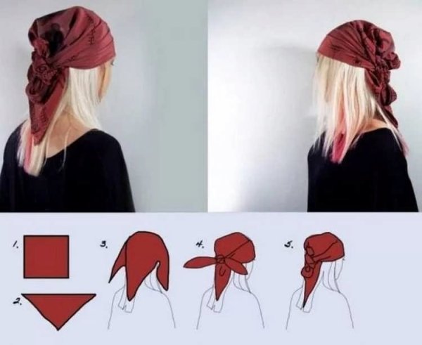 Способы завязки банданы на голову