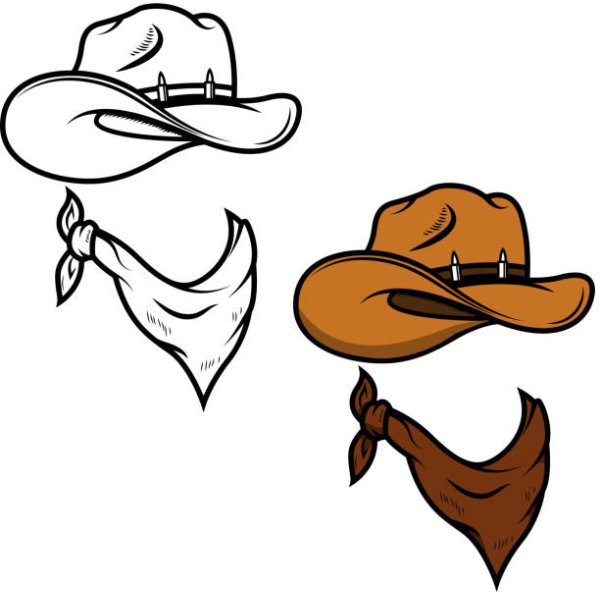 Ковбойский платок на шею вектор