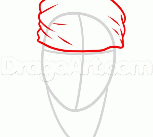 Бандана нарисовать легко