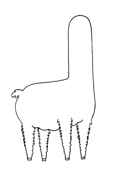 Альпака раскраска
