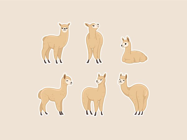 Стилизованная альпака