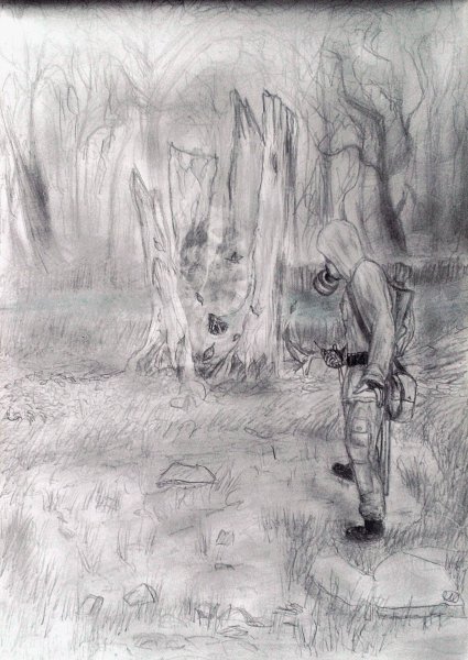 Сталкер рисунки карандашом