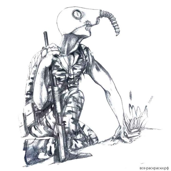 Снорк сталкер рисунок карандашом