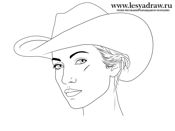 Этапы рисования девочки