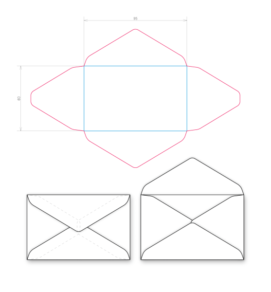 Трафарет конверта