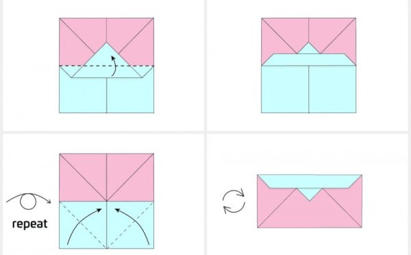 Как сложить конверт оригами