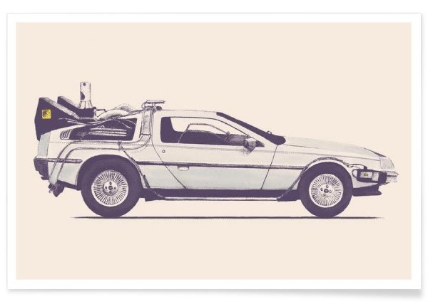 Делориан ДМС 12 назад в будущее карандашом