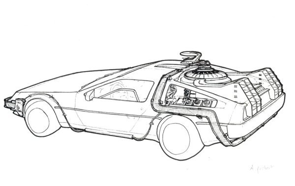 Раскраска DELOREAN DMC-12
