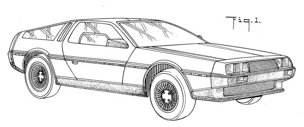 Раскраска DELOREAN DMC-12