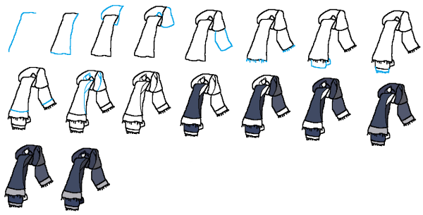 Референсы шарфа для рисования